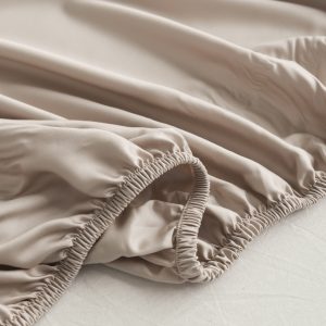 100% biologisch Bamboe hoeslaken met elastische band detailfoto