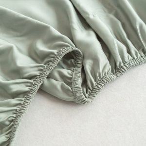 Groen bamboe hoeslaken, zomers hoeslaken bamboe elastisch